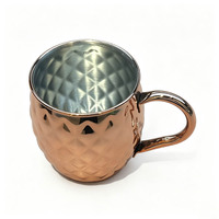 Mug à bière en acier inoxydable au design en forme de diamant, or/or rose/argent, verres à bière