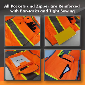 Chaleco de Seguridad Reflectante Personalizado para Exteriores, Unisex, Ropa de Trabajo, Chaqueta sin Mangas, Impermeable, Resistente al Agua, Alta Visibilidad - Product Image 5