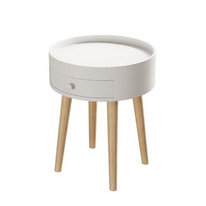 Tavolino Laterale in Noce da 18 Pollici, Comodino Assemblato con Cassetto Portaoggetti per Soggiorno, Divano o Tavolino da Caffè - Product Image 6