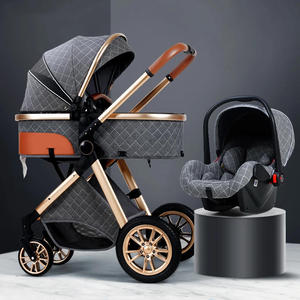 Poussette 3 en 1 pliable avec siège <span class=keywords><strong>auto</strong></span> et landau pour bébé - Product Image 5