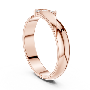 Anillo de Hombre con Diamante Cultivado en Laboratorio, Redondo, Oro Rosa, con Engaste Diagonal, Joyería Fina para Boda - Product Image 2