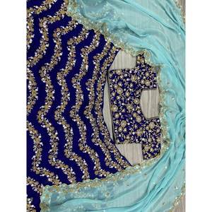 Diseñador bordado Lehenga Choli para fiestas hermosos vestidos de Graduación - Product Image 5