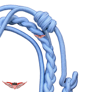 <b>Braided</b> Blue Aiguillette Officers Shoulder Aiguillette <b>Cord</b> Metallic <b>Cord</b> Metallic Golden Tip - Product Image 3