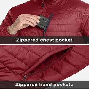 Custom Logo Outdoor Lightweight <b>Warm</b> Jacket Men Polyester Hooded Winter Bubble Puff Down Coat Puffer Jacket - Product Image 5