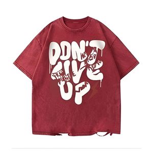 Heavyweight Navy Blue <b>Acid</b> Wash T Shirt Oversized Breathable Cotton <b>Drop</b> Shoulder Retro Graphic Print Men's Hip Hop Style Shirts - Product Image 5