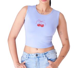 Camiseta personalizada con hombros caídos para mujer, ropa de calle, vestido de algodón, camisetas lisas para mujer, Top corto con cuello redondo, ajuste ajustado en diferentes colores - Product Image 1