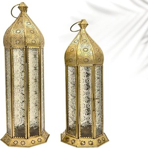 Metal Ramadan Moroccan <b>Lantern</b> Vintage Hanging Lamp Candle <b>Tealight</b> Light for Home Decoration Exquisite Indoor And Outdoor Patio - Product Image 1