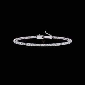 Pulseras de Tenis con Diamantes Azules Hermosas Hechas a Mano y Personalizadas, Certificadas por IGI, Aniversario, Chapado en Oro de 18K, Diseño Geométrico Clásico - Product Image 1