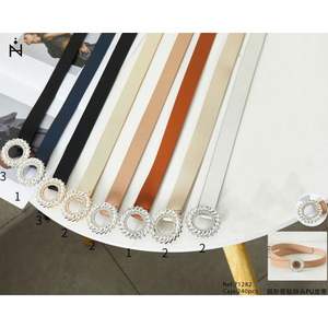 Cintura rotonda in PU con fibbia decorata per donna, accessori moda - Product Image 1
