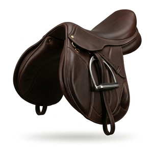Silla de Montar de Cuero Marrón Oscuro de Primera Calidad para Salto y Doma, Cómoda, Accesorios Ecuestres al por Mayor - Product Image 2
