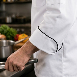 Veste de chef professionnelle personnalisée, imperméable, respirante, avec panneaux en maille, uniforme de cuisinier exécutif - Product Image 5