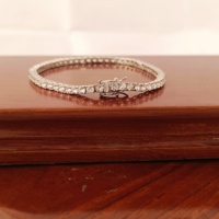 Pulsera de tenis con diamantes de corte redondo de moda Namivaa, con eslabones de piedras completas, joyería elegante, regalo para mujer