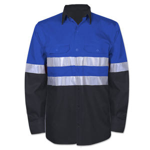 Wholesale Custom Design Unisex <b>Long</b> <b>Sleeve</b> High Visibility <b>T</b>-<b>Shirt</b> Construction Work Reflective Stripes Safety Polo <b>Shirt</b> - Product Image 2