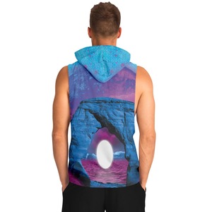 2026 Regular Sublimation Sleeveless Hoodie High Quality Sublimation 400gsm Custom Logo Patterned Sublimation Hoodie - Product Image 2