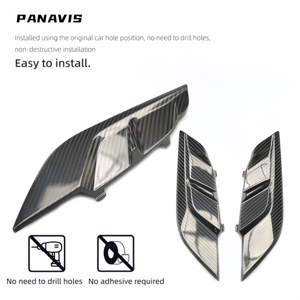 ฝาครอบช่องระบายอากาศด้านล่างกันชนหน้าคาร์บอนไฟเบอร์แห้งทรงฟาง PANAVIS สำหรับ BMW ซีรีส์ 5 G60 G68 M Sport ปี 2024-2026 - Product Image 5
