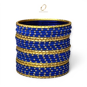 Pulseras Elegantes de Acero Inoxidable con Cristales y Baño de Oro Azul para Niñas, Joyería India para Fiestas y Bodas, Gran Venta - Product Image 2
