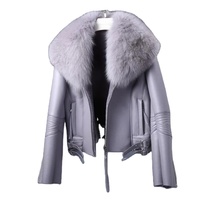 Nouvelle veste bombardier en cuir PU veste en cuir de fourrure personnalisée pour femmes 2023/2024/2025