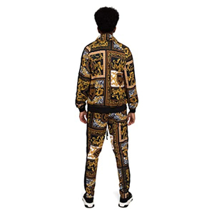 Ensemble survêtement homme avec sweat à capuche et pantalon de jogging imprimé Galaxy, tenue décontractée streetwear et sportswear deux pièces avec design graphique 3D - Product Image 3