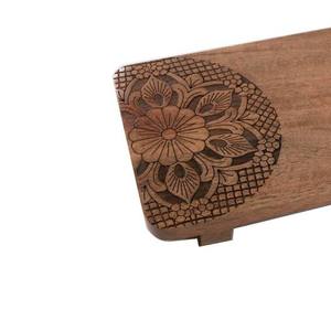 Floral Carved Wood Bakhoor Burner Set Bulk Luxury Incense Censer with Acrylic Storage <b>Box</b> and Tray Modern Tabletop Home Decor - Product Image 3