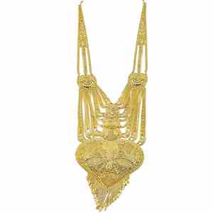 Wholesale 14K18K24K Micron <b>Gold</b> Plated Dubai Style Heavy Bridal Long Jewelry <b>Set</b> Traditional Turkish Design Fashion Jewelry <b>Sets</b> - Product Image 5