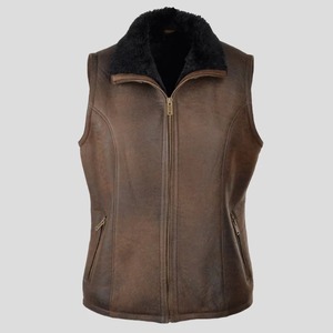 Chaleco de Piel Genuina para Mujer, Chaleco de Invierno - Product Image 1