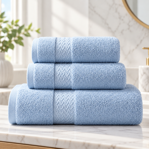 Serviette de bain en coton tricotée 300 à 499 GSM, couleurs et logo personnalisés pour les acheteurs en gros de marques privées - Product Image 3