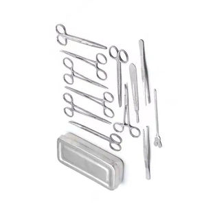 Ensemble d'instruments chirurgicaux en acier de haute qualité, 13 pièces, kit de chirurgie mineure + étui, outils médicaux, approuvé CE ISO, par Grip Surgical - Product Image 3
