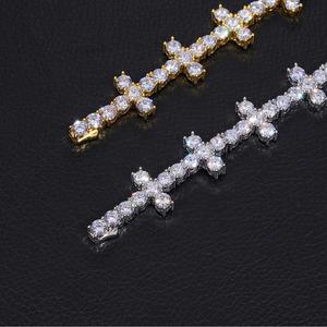 Collar de tenis de plata de ley 925 con moissanita y diamantes, joyería de lujo al por mayor para unisex - Product Image 4