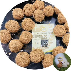 Bola de cáscara de coco duradera, juguete no tóxico para masticar perros con bola de Coco para entretenimiento seguro para mascotas - Product Image 2