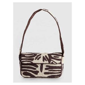 Bolso de Hombro de Alta Calidad con Cuentas, Estilo Hobo, Correa Única, Bolso Tote, para Playa, Verano, Fiesta, con Cierre de Cremallera, Regalo para Mujer - Product Image 1