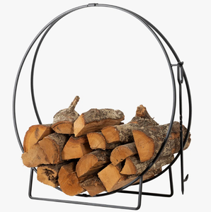 Support à bois rond en métal en gros avec ensemble d'outils de cheminée, porte-bûches, empileur de bois circulaire en acier, fabricant sur mesure - Product Image 1