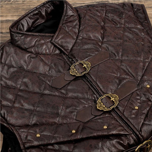 เสื้อกั๊กหนังกลับแบบกอธิค ปรับระดับได้ พร้อมหัวเข็มขัด สำหรับคอสเพลย์โจรสลัด อัศวิน ชุดเกราะป้องกันตัว รุ่น 2026 - Product Image 4