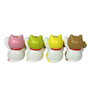 Hecho a mano pintado a mano estilo asiático estatua de gato de la suerte artesanías de resina para jardín al aire libre decoración del hogar VIETSTYLE marca directa - Product Image 2