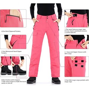 Pantalones de Esquí y Snowboard Aislantes para Mujer, Talla XL, Ropa de Invierno Impermeable, con Calefacción, Cortavientos, Térmicos y Cálidos, 2025 - Product Image 2