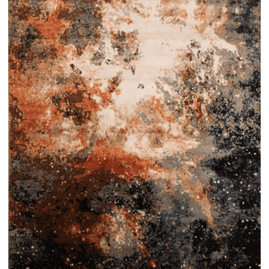 Tapis d'appoint en laine et soie de bambou noué à la main, sur mesure, moderne, abstrait, à poils ras, pour espaces élégants - Product Image 2