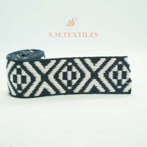 Custom Jacquard Woven <b>Webbing</b> Decorative Scroll Pattern Tape for Handbags Belts Fashion Accessories and Home Textiles - Product Image 1