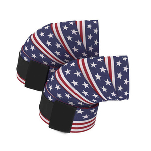 Vendas para Rodillas con Estampado Gráfico de Estrellas y Rayas, Cierre Ajustable de Gancho y Bucle, para Levantamiento de Pesas y Powerlifting - Product Image 2