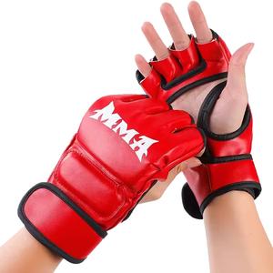 Parana Sports Gants demi-doigts en cuir PU personnalisables pour MMA et boxe de haute qualité avec poignées pour les arts martiaux - Product Image 2