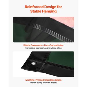 Schermo di Protezione per Saldatura a 3 Pannelli 6 X 8 FT in Vinile Ignifugo con 12 Ruote per Sicurezza - Product Image 5