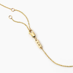 Collier chaîne avec diamant taille cœur serti clos - Product Image 4