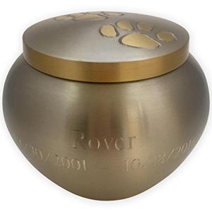 Red Odyssey Pet Cremation <b>Urn</b> with Gold Paw Prints Metal Keepsake <b>Urns</b> & Jar for <b>Cats</b> and Dogs Memorial <b>Urns</b> Funeral Supplies - Product Image 6