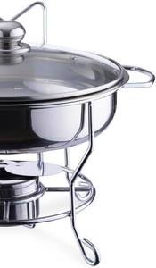 Luxury Stainless Steel Chafing Dish Arabic Calligraphy Handcrafted Hammered Buffet Food <b>Warmer</b> Serving Dish Single Unit - Product Image 3
