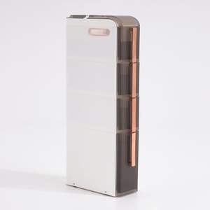 Armoire de rangement de salle de bain moderne et mince Porte-papier hygiénique autoportant blanc et or rose - Product Image 2