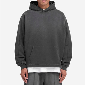 Prix de gros, haute qualité, 100% coton, sweat à capuche pour homme effet délavé soleil, pull à capuche de haute qualité pour homme effet délavé soleil - Product Image 1