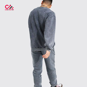 Survêtements pour hommes à col rond, sérigraphiés, effet délavé à l'acide, personnalisables, qualité supérieure, meilleures ventes, vente en gros - Product Image 2