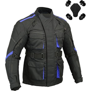 Veste de moto pour homme SAMROZ SPORTS, avec protections CE, en velours côtelé, équipement de course, grandes poches réglables - Product Image 4