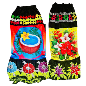 Lavalava Polinesia al por Mayor, Diseño Unisex con Bordes Geométricos Tradicionales, Color Personalizado, Venta al por Mayor de Fábrica - Product Image 2