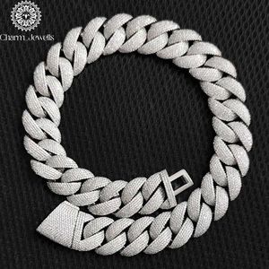 Charm_Jewells Moissanite <b>Statement</b> <b>Necklace</b> Brilliant Cut Link Chain 14K Gold Plated 925 Silver Unisex Luxury Hip Hop IGI - Product Image 5