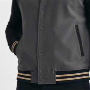 Fashionable Skin-Friendly Varsity Jacket Lightweight Polyester Spandex Crew Neck Collar Breathable jacket for men men's jackets - Product Image 6
