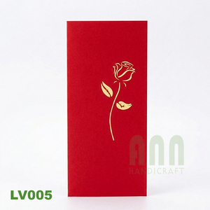 Handmade 3D Pop-Up Rose Love Couple <b>Wedding</b> Invitation Greeting <b>Card</b> Die-Cut Custom Printed Paper Cutting Gift <b>Box</b> Birthday - Product Image 2